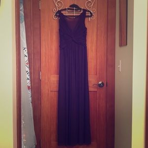 Deep purple long elegant dress